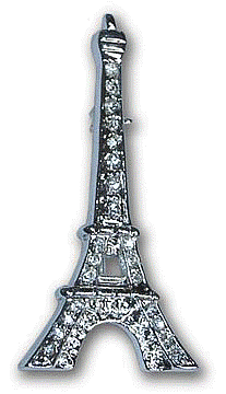 picture of Eiffel Tower faux diamond brooch