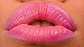 picture of lips with pink, glossy lipstick