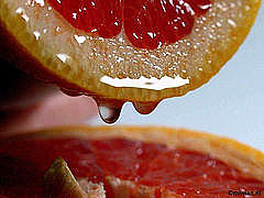 juicy grapefruit, dripping