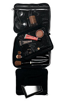 make-up inside of a make-up bag