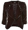 A casual three-quarter sleeve jacket. 