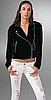 A motorcycle jacket with round shoulders. 