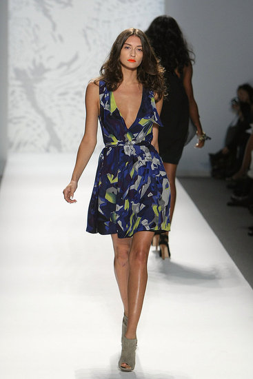 New York Fashion Week: Twinkle by Wenlan Spring 2010 | runway, Gallery, New York Fashion Week | Coutorture : deep v blue vneck dress yellow