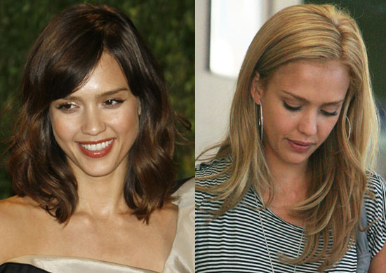  Jessica Alba seems to favor shades of brown for her hair. From light to 