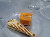 Tomato Bisque With Humboldt Fog Grilled Cheese