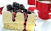 Malted Milk Ice Cream Cake With Blackberry Topping