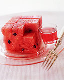 Watermelon Squares in Campari