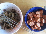 Spicy Shrimp and Chorizo Kebabs