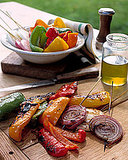 Grilled Mixed Peppers and Onions