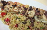Mahi-Mahi Skewers With Tapenade and Couscous