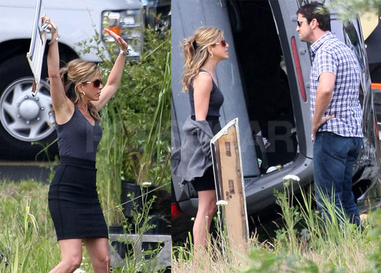 Photos of Jennifer Aniston and Gerard Butler on the Set of The Bounty