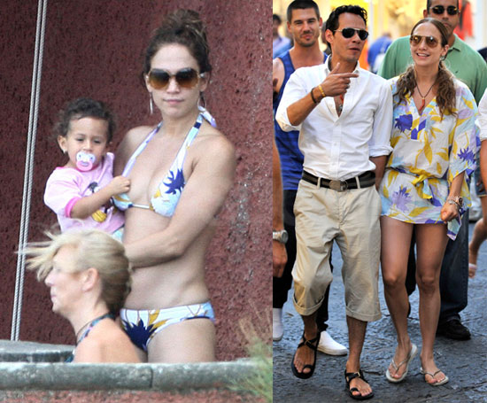 Jennifer Lopez Bikini Photos in Italy With Marc Anthony and Twins