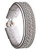 Maria Rudman Rambali Pewter White Leather Bracelet