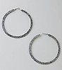 Kenneth Jay Lane Large Rhinestone Hoops