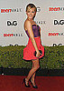Katie Cassidy in a D&G Bustier, Paule Ka Coral Skirt, Rock & Republic Pumps