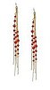 Forever 21 Long Chain Bead Earrings