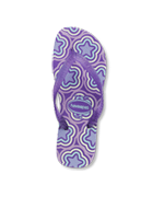 picture of one Havaianas sandal in violet on a white background