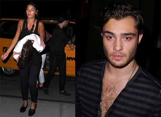 Photos Of Ed Westwick and Girlfriend Jessica Szohr Celebrating Ed's