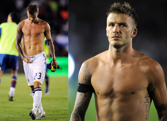 david beckham playing soccer shirtless. Soccer Players Can Do it For