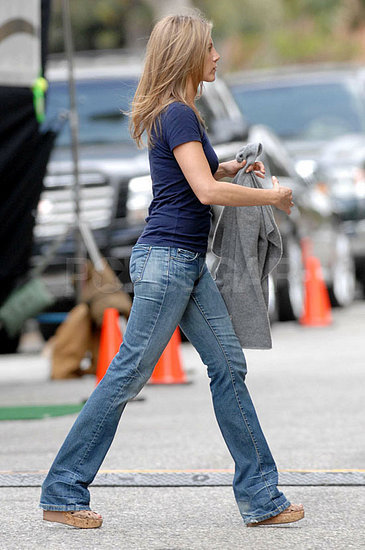 jenniferaniston Wearing a pair of good jeans requires a tight butt and a 