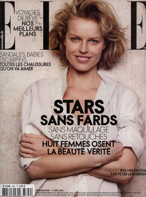 Celebrities With No Makeup for French Elle April 2009