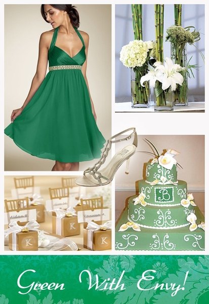 I love this look of green and gold both bold colors will add vibrance as a 