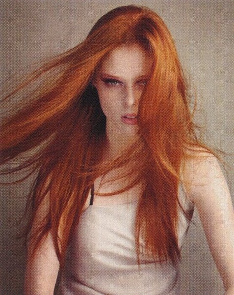 coco rocha red hair. Coco Rocha Vogue US January 2009 - HOT RED HAIR
