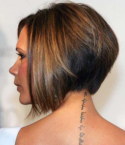 This is her trademark short hairstyle. She wears her blonde highlighted hair