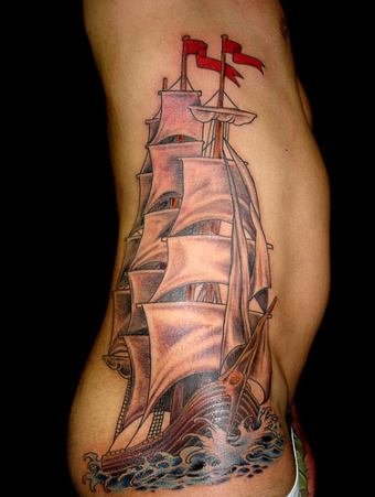 Ghost Ship Tattoo For Girls