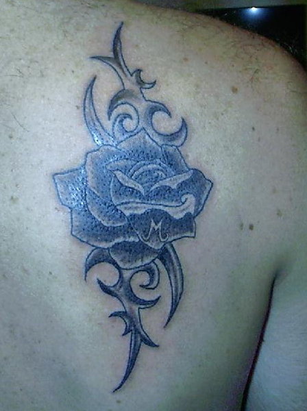 Blue Flower Tribal Tattoo Design For Girls TattooTattoosTribal Tattoo