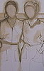 oil underdrawing for "Chambermaids" painting, 2007