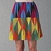 Etro Diamond Weave Patchwork Skirt