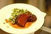 Roast bison loin, Cioppolini onions and Herbed Spätzle courtesy of Gary Danko