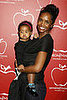 Kim Porter and One of Her Twin Girls
