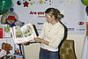 Kelly Rutherford brought her son Hermes to the event who played while she read.