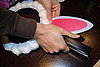When dry, staple the ears to the back of the plate.