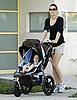 Actress Bridget Moynahan took lil John for a stroll in Pacific Palisades.