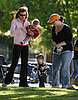 Red hot mama Marcia Cross took twins Eden and Savannah and parked it up in the California sunshine.