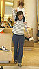 Shoe shopping Amanda Peet and daughter Frances checked out the loot at Barneys.