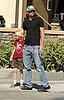 Skeet Ulrich and his blond tot hit the Studio City farmer's market.
