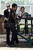Gwen Stefani and Gavin Rossdale playing with Kingston at the park.