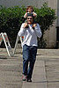 Jason Bateman gives daughter Francesca a shoulder ride in Studio City.