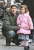 Ed Burns and daughter Grace bundled up in NYC.