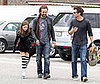 Lily Sheen and her daddies – Michael Sheen chats it up with her stepdad Len Wiseman.
