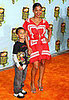 Nia Long and son Massai at Nickelodeon Kids' Choice Awards.