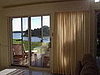 draperies and flat valance in linen