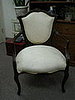 This chair will have a fab red print and the piping (welting) will be a bright green print.  