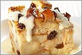 Cinnamon Raisin Bread Pudding with Vanilla Pudding Sauce