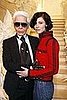 Karl Lagerfeld and Anna Mouglalis at Chanel