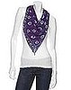 Otrera Chiffon Evil Eye Scarf: Purple